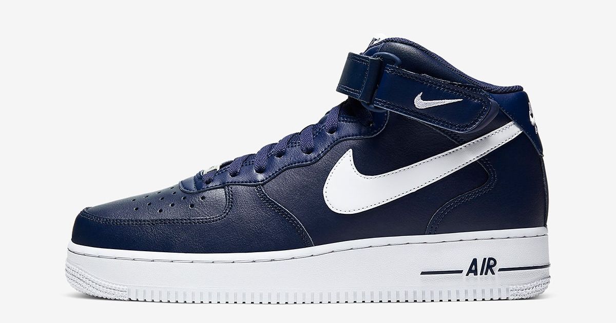 Available Now // Nike Air Force 1 Mid Arrives in Classic Midnight Navy ...
