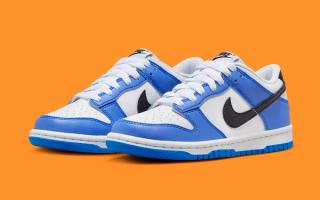 The Nike Dunk Low Appears with Black and Photo Blue Accents