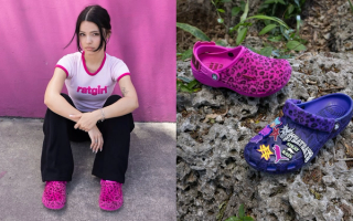 Campaign photos for Stay Rats' Crocs Classic Clog collaboration.