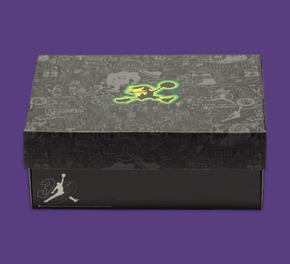Little Kids' Space Jam x Air Jordan 1 Low "Air Bugs" Shoe Box (SKU: JA5474-001). Photo via Nike.