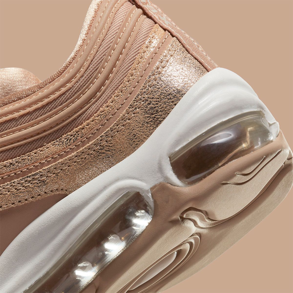 Available Now // Tonal Tan Air Max 97 With Metallic Gold