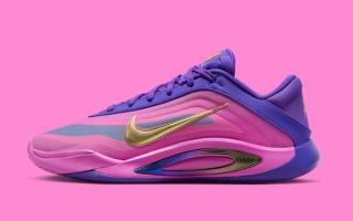 A'ja Wilson's Nike A'One in a "Fierce Purple/Hyper Magenta" color scheme.