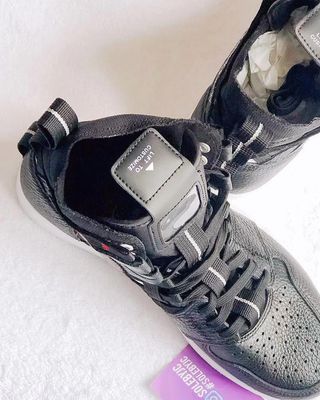 Nike Jordan 1 Retro Hi Flyknit Turnschuhe 919704-001 Rasse Uni rot schwarz UK 8