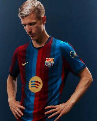Dani Olmo for FC Barcelona 26/27 Home Jersey. Photo via FC Barcelona.