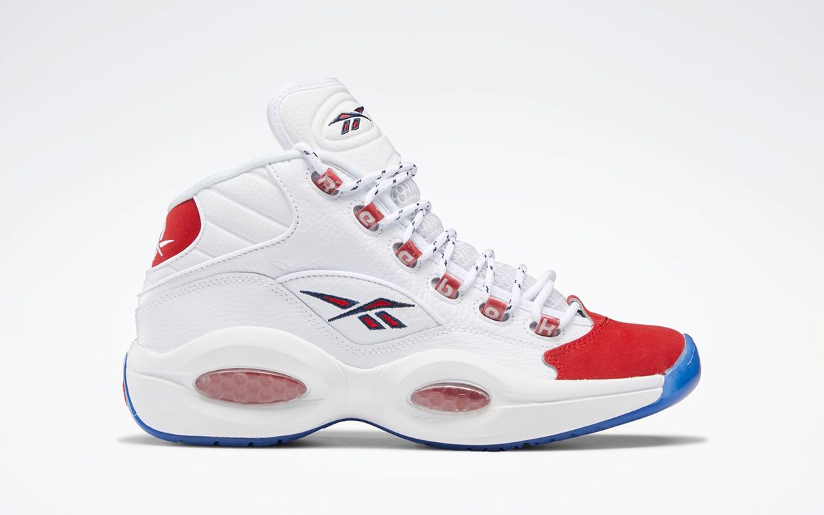 Reebok Question 1 Reebok Question Mid 25 Anniversary Allen Iverson Basketball Sneakers White