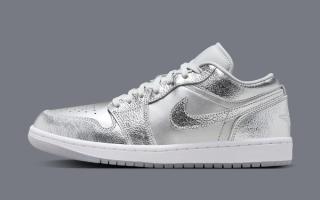 The Air Jordan 1 Low Comes Covered in Crinkled Chrome | House of Heat°