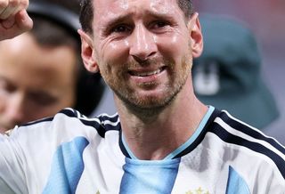 Lionel Messi after the Argentina vs. Egypt 2026 World Cup™ Round of 16 match (July 7, 2026).