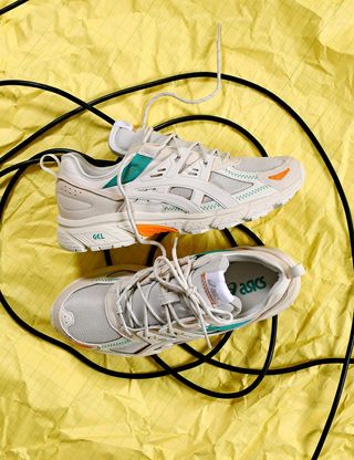 Sneakers Comme Des Garcons Shirt X Asics In Mesh Giallo