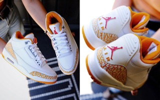 Women's Air Jordan 3 "Orange Citrus" retro.