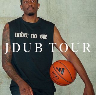 Oklahoma City Thunder Jalen "J-Dub" Williams in adidas Basketball gear, promoting "J DUB TOUR" in Asia (August 2026).
