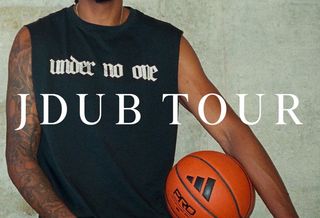 Oklahoma City Thunder Jalen "J-Dub" Williams in adidas Basketball gear, promoting "J DUB TOUR" in Asia (August 2026).