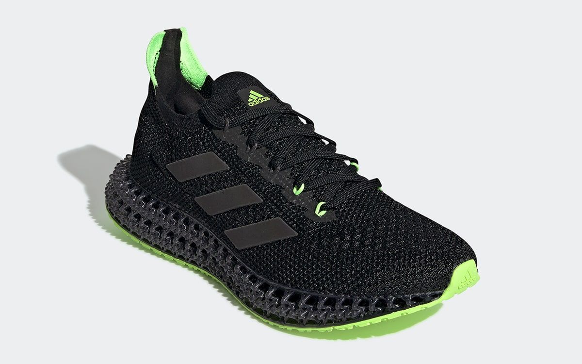 black and neon green adidas