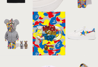 Nine product shots from the MEDICOM TOY x BAPE BE@RBRICK 30th Anniversary Capsule.Photos via A BATHING APE.