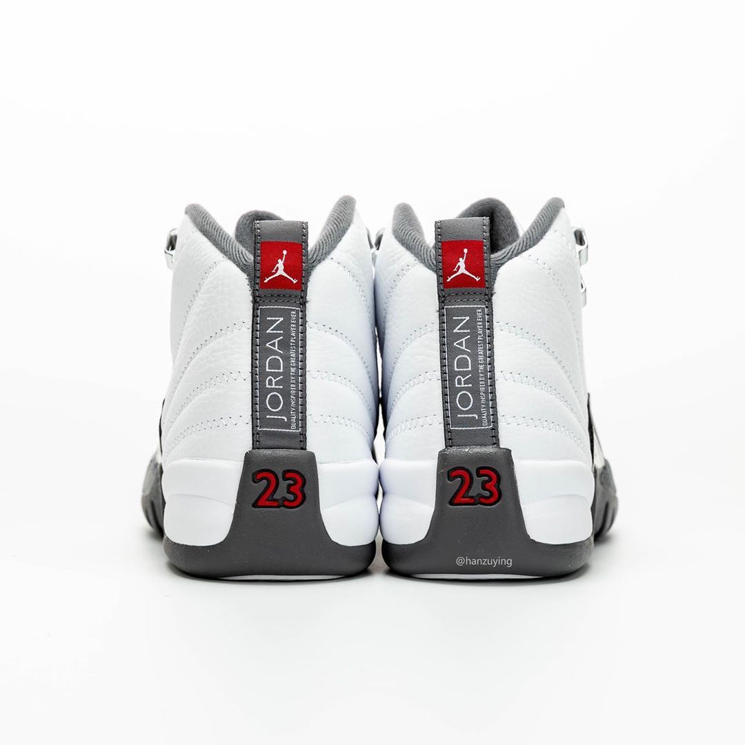 White and grey sale jordan 12 2019