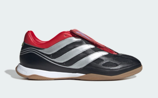 Made in Germany Adidas Predator Precision Street in its original black, red, and white color scheme.