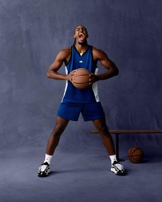 Tyrese Maxey in a campaign for New Balance Basketball, celebrating his inclusion in the 2026 NBA All-Star Roster.