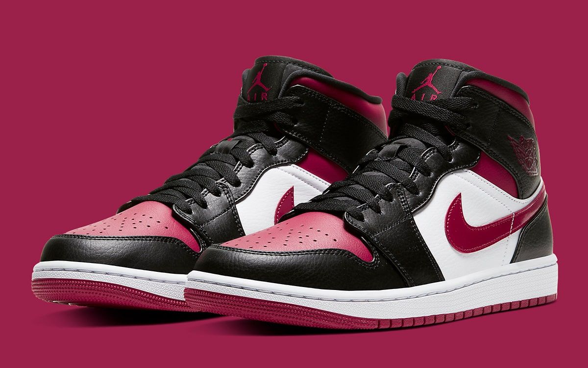 maronページ① Air Jordan 1 Mid Red Maroon Black Shoes 640734-601 Youth Kid