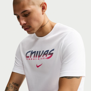 Chivas de Guadalajara Nike Graphic T-Shirt "White" (SKU: IV4839-100). Photo via Nike.
