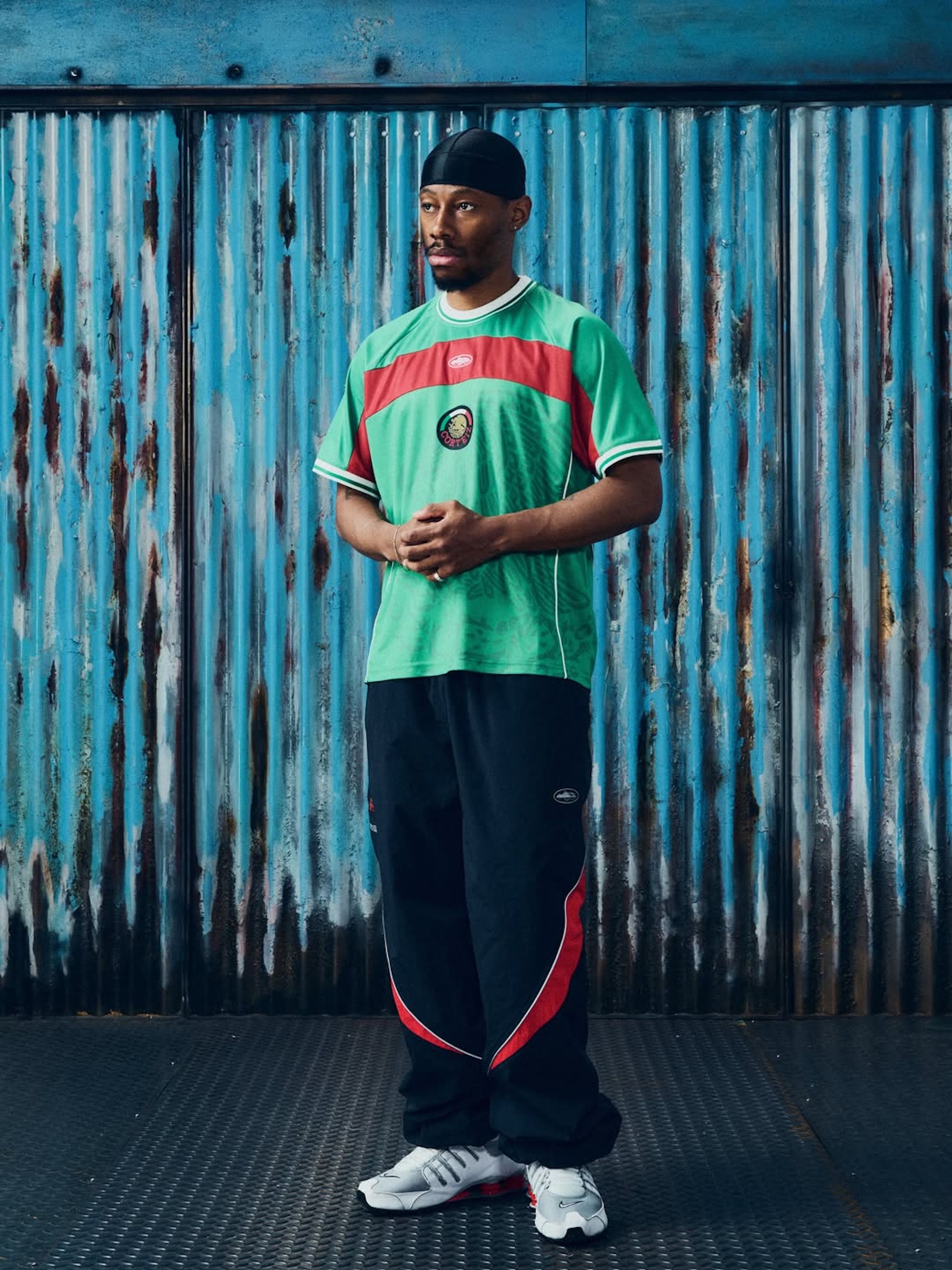 Mexico-inspired tracksuit & jersey combinations by Corteiz. Photo via Corteiz.