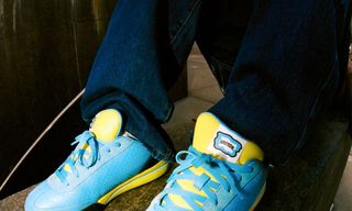 ICE CREAM Board Flip by Reebok (RBK), in a "Blue/Black/Yellow" color scheme.