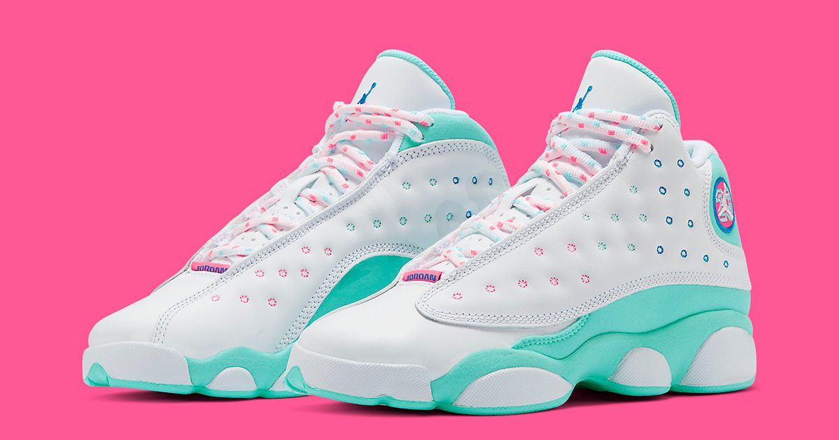jordan 13 aurora green womens