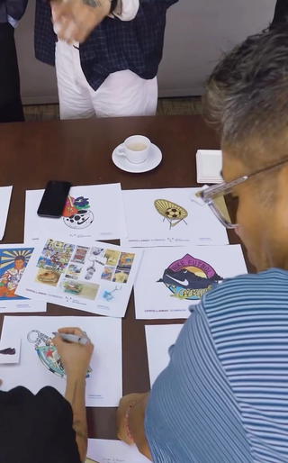 Jorge Campos reviewing Campos x Jorge Graphics with Nike. Screenshot via Jorge Campos.