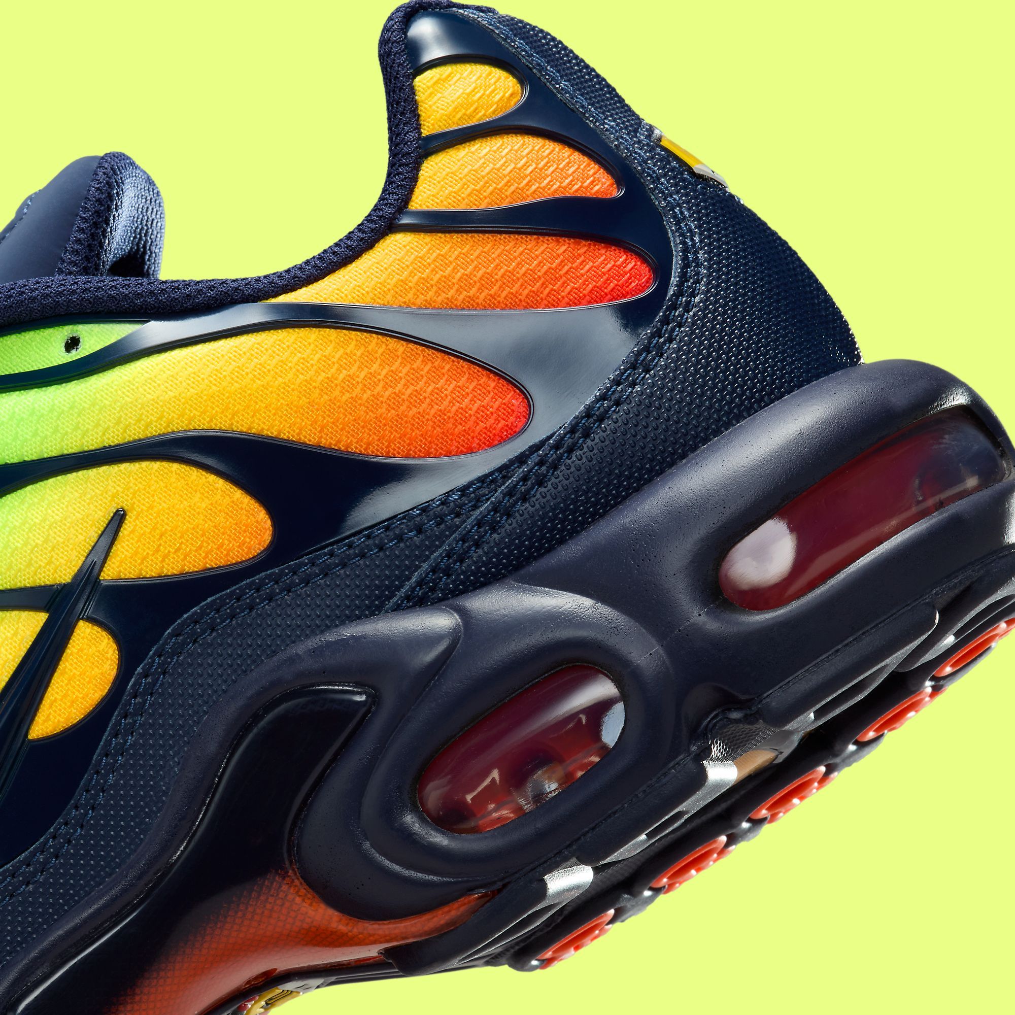 nike air max plus black volt solar red