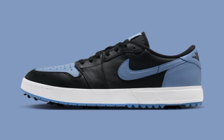 Air Jordan 1 Low OG Golf "Black/Chambray" release.