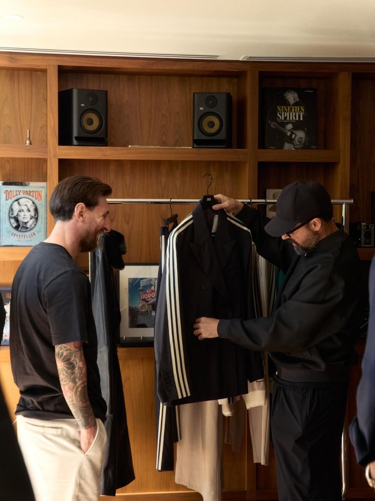 Lionel Messi & Ronnie Fieg for Kith x adidas Football. Photo via Ronnie Fieg.