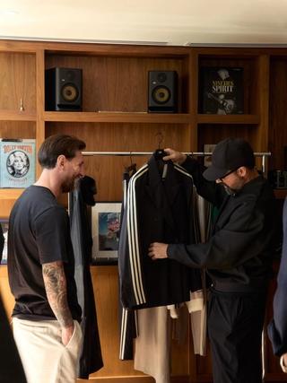 Lionel Messi & Ronnie Fieg for Kith x adidas Football. Photo via Ronnie Fieg.