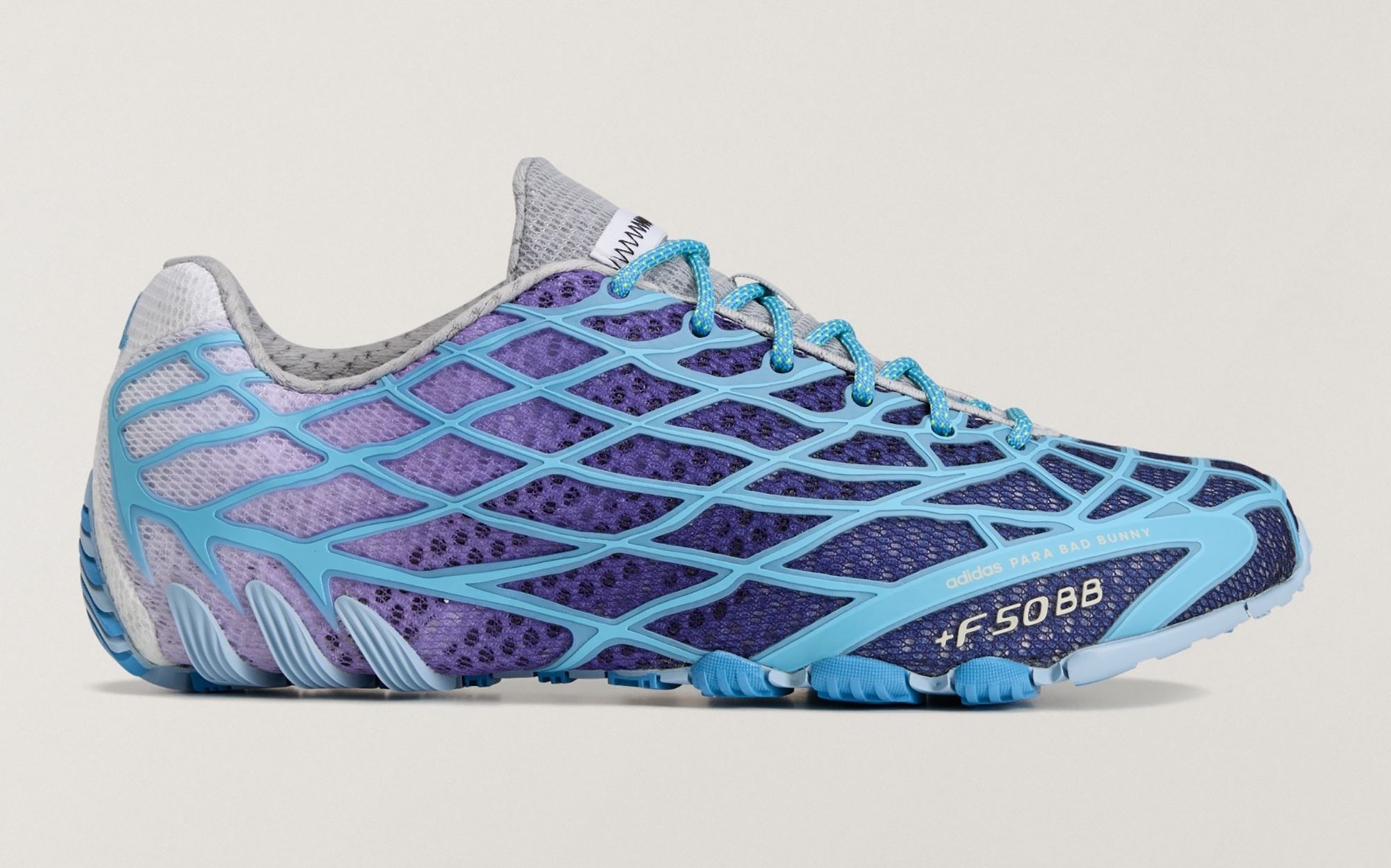 Bad Bunny x adidas F50 Ghost Sprint "Dark Marine" (SKU: KI9450). Photo via adidas.