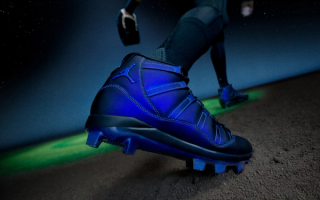Space Jam x Air Jordan 11 MCS "Magic Ball" Baseball Cleats. Photo via Nike.