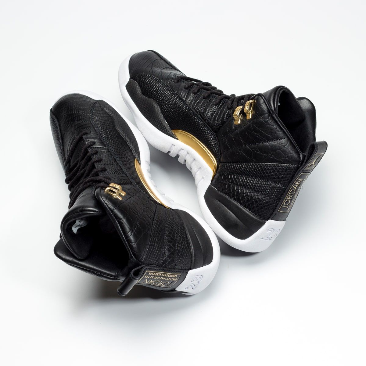 Jordan 12 womens black and outlet gold