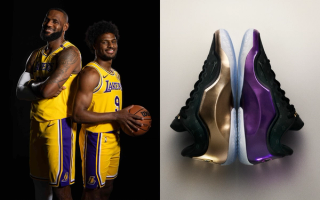 Nike LeBron 23 "The Chosen One and the One Who Chose" basketball sneaker celebrating LeBron and Bronny James becoming the NBA’s first father-son duo to play for the same team.