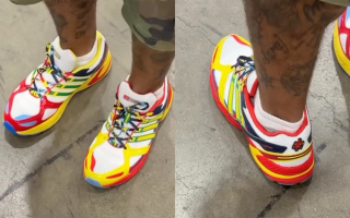 MENACE x adidas Adistar Control 5 "Heat Signature" collaboration. Photo by @chefdoomy.