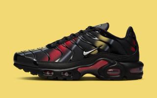 The Nike Air Max Plus Surfaces in “Saturn Gold” and “Salsa Red”