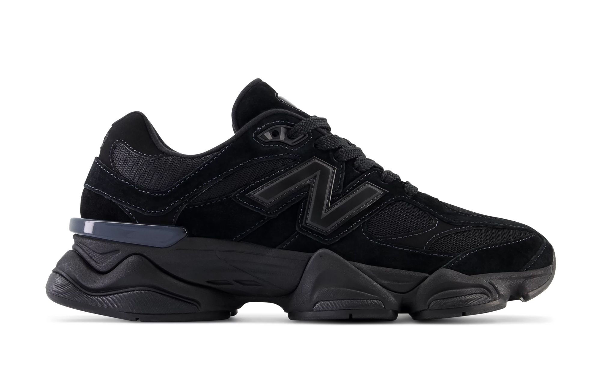 All black new balance suede best sale