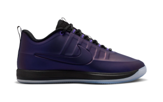 Nike Book 2 "Eggplant" basketball shoe inspired by the purple Air Foamposite One that released in 2009. 