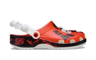Crocs Classic Clog inspired by and dedicated to DC Comic's Harley Quinn.