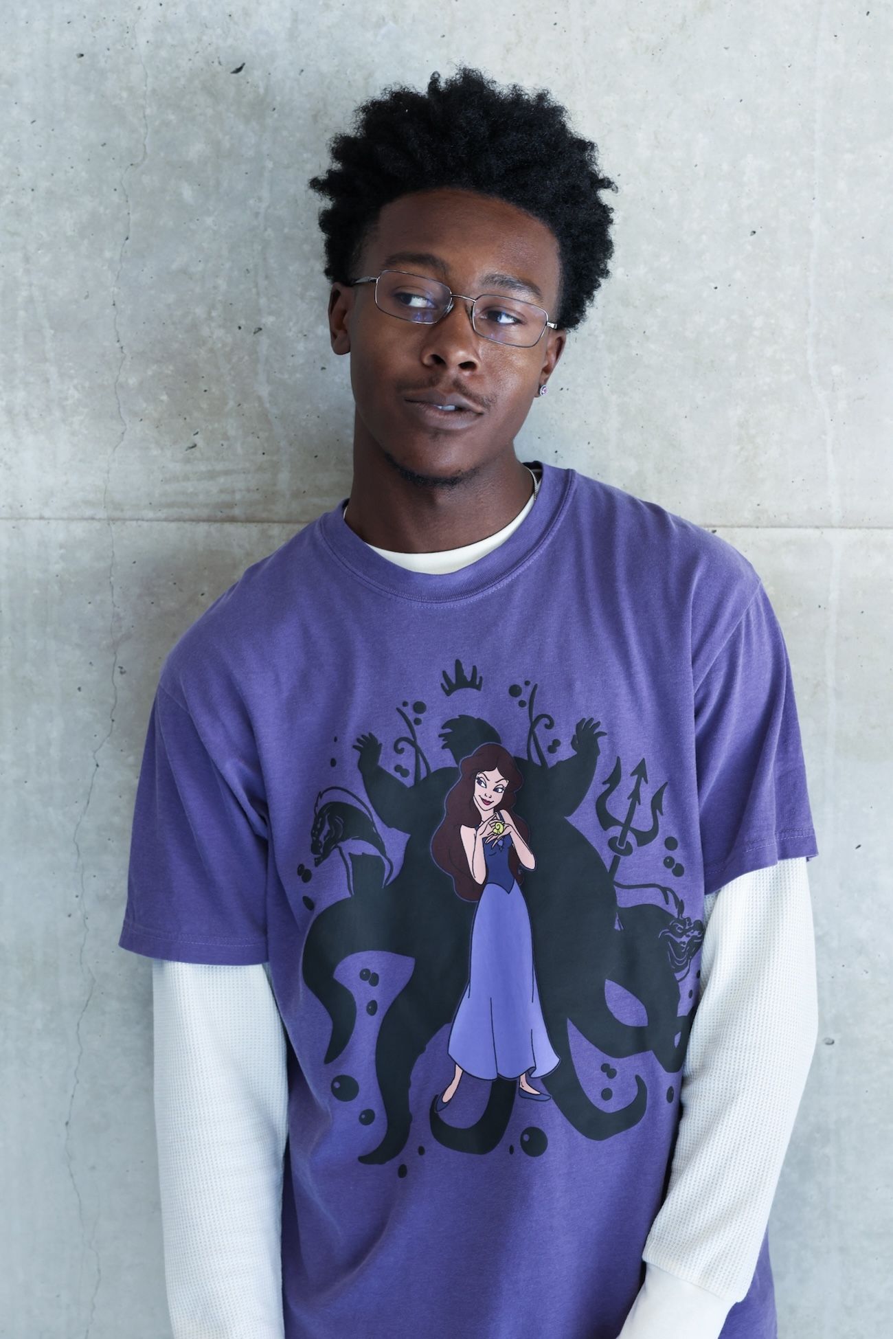 Ursula as Vanessa Disney   Bobby Kim T-Shirt for Adults – The Little Mermaid – Purple – Limited Release