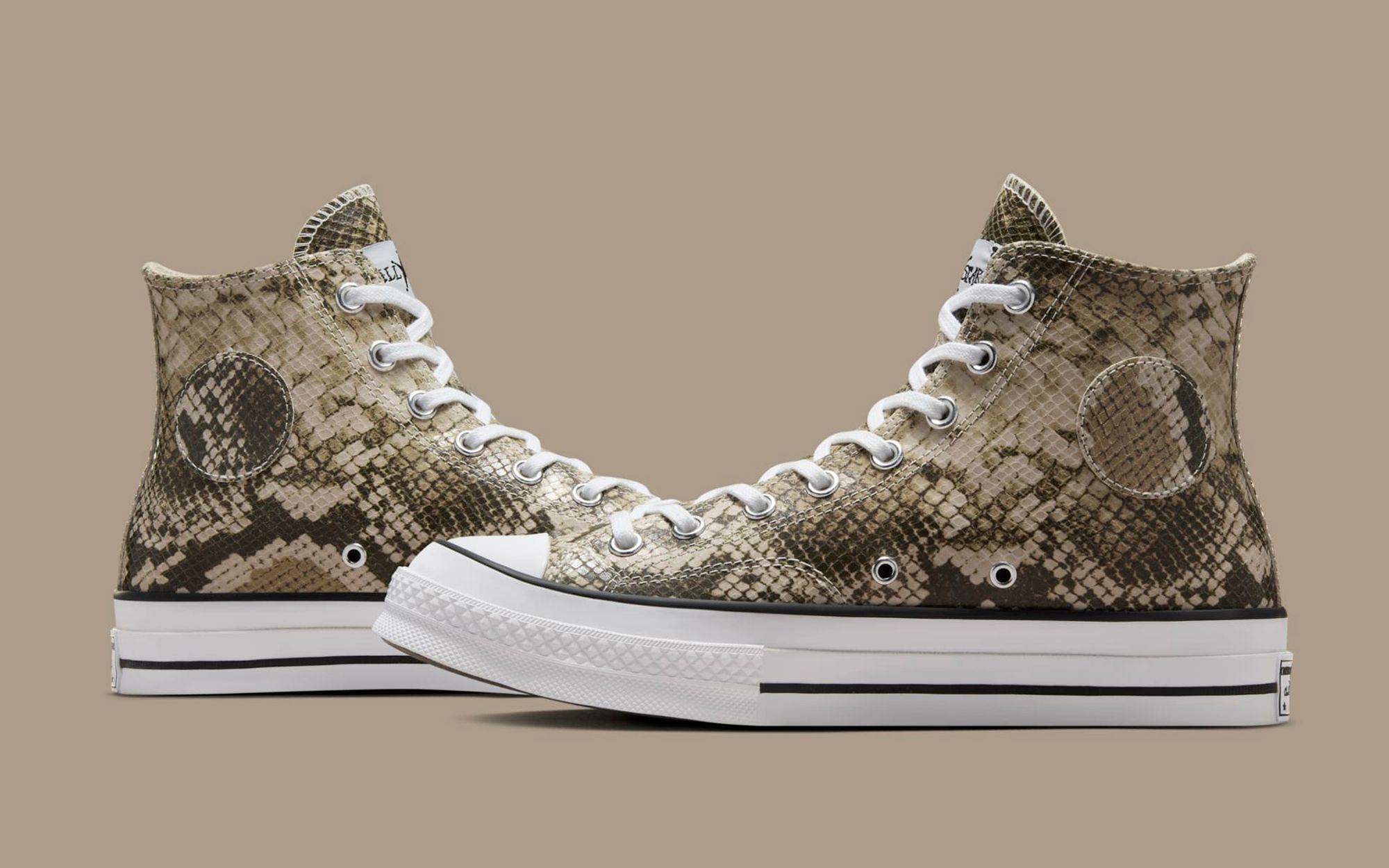 わ*が様 【海外限定 超希少】STUSSY×CT70 蛇柄 スニーカー All new snakeskin print Converse x @stussy Chuck 70 is now