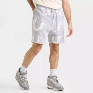 True Religion Warped Logo Fleece Shorts in a grey color scheme exclusive to JD Sports.