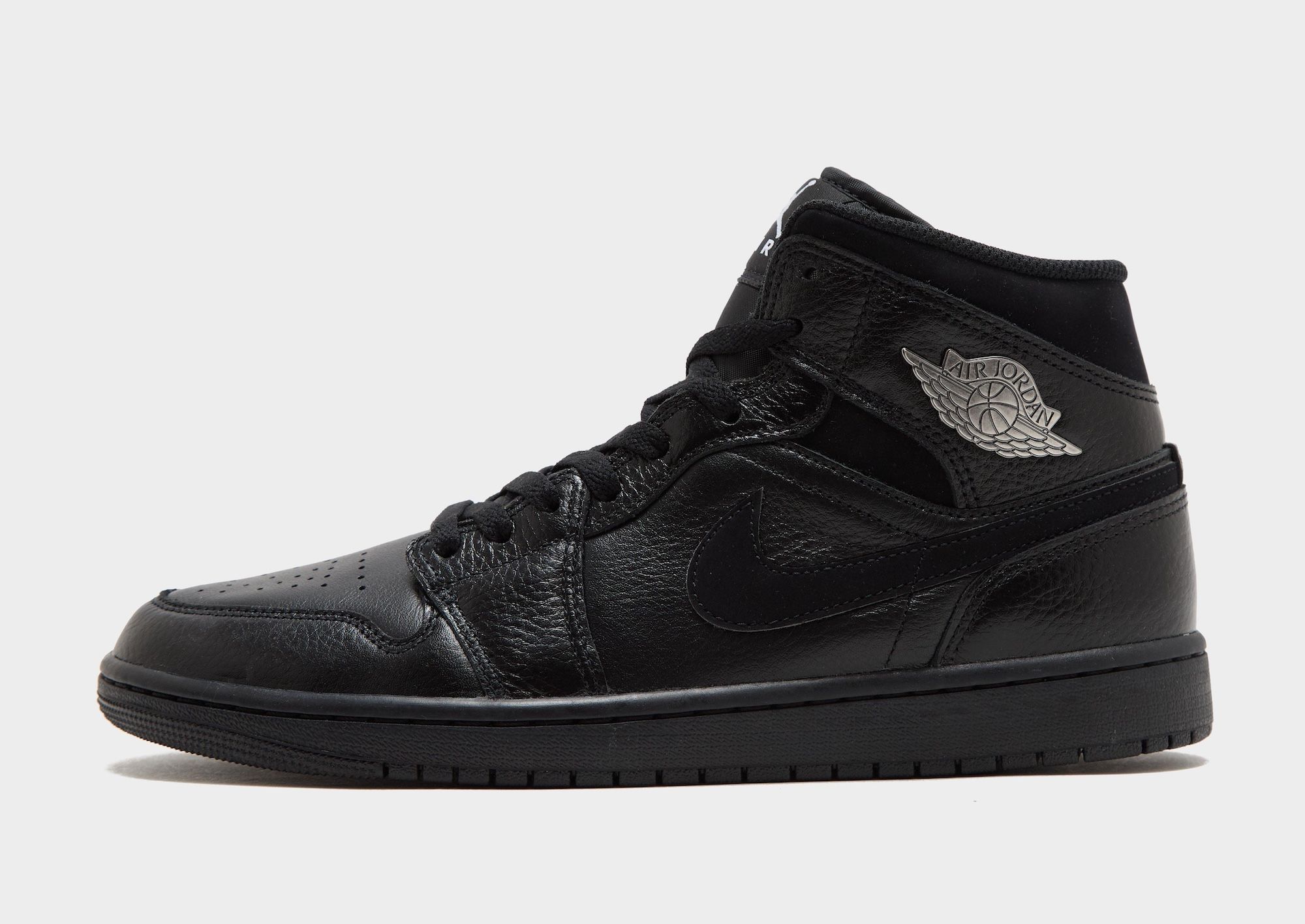 Men's Air Jordan 1 Low "Black/Silver" (SKU: N/A). Photo via JD Sports.