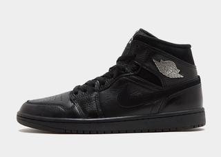 Men's Air Jordan 1 Low "Black/Silver" (SKU: N/A). Photo via JD Sports.