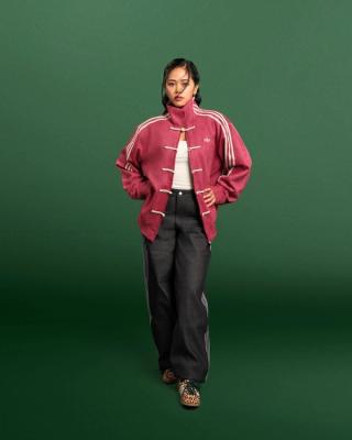 adidas Chinese New Year Jacket "Collegiate Burgundy" (SKU: KT3846).