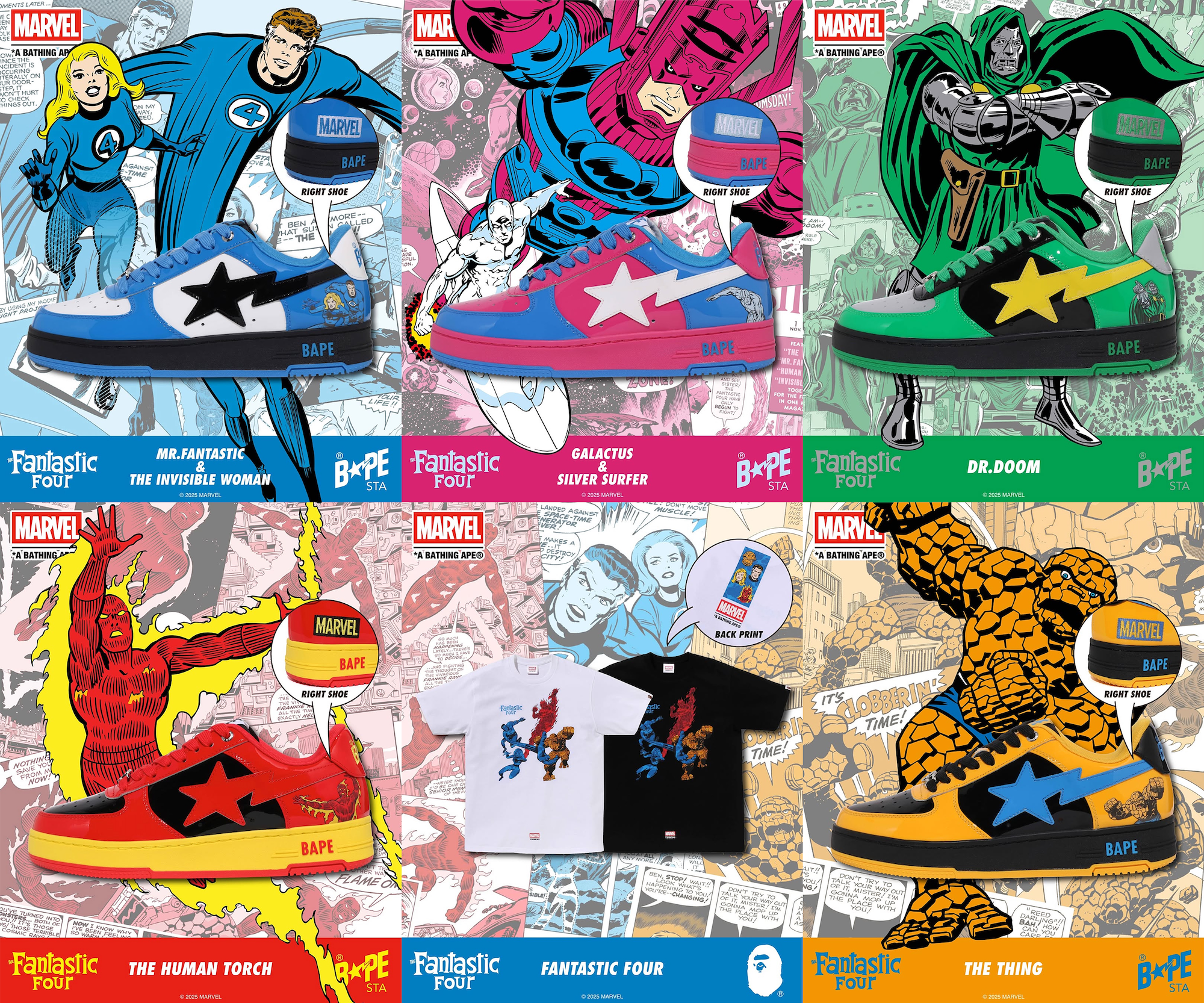 Marvel & BAPE®︎ Join Forces on Another Fantastic Four BAPE STA