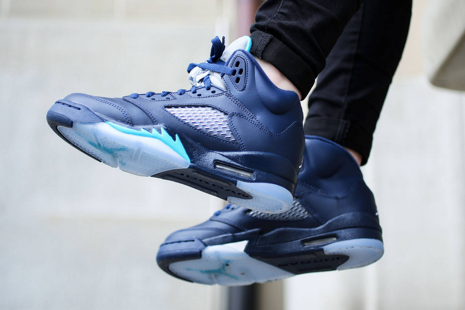 grape jordan 5 on feet