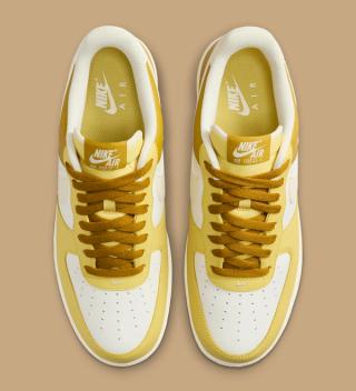 nike air force 1 white university gold coconut milk soft yellow 4