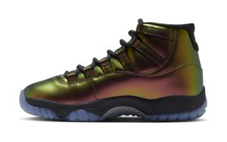Women's Air Jordan 11 "Light British Tan" (Space Jam; SKU: IZ1800-200). Photo via Foot Locker.