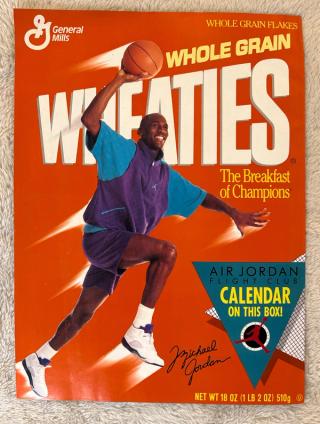 Michael Jordan Wheaties Box 1990, Air Jordan 5 Grape